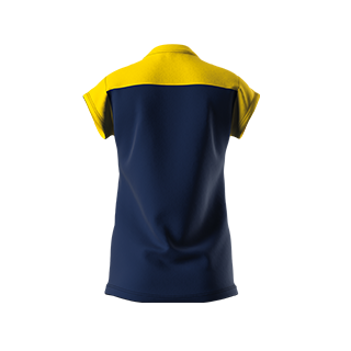 Donitas-dames-t-shirt-Bessy-navy-yellow-back