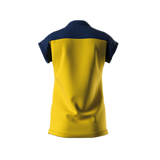 Donitas-dames-t-shirt-Bessy-yellow-navy-back