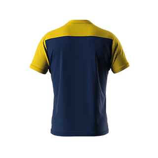 Donitas-heren-t-shirt-Brandon-navy-yellow-back