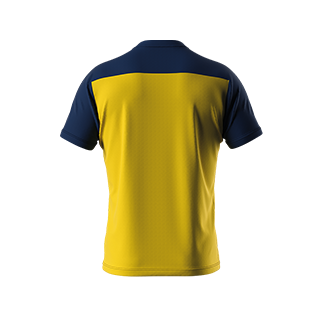 Donitas-heren-t-shirt-Brandon-yellow-navy-back